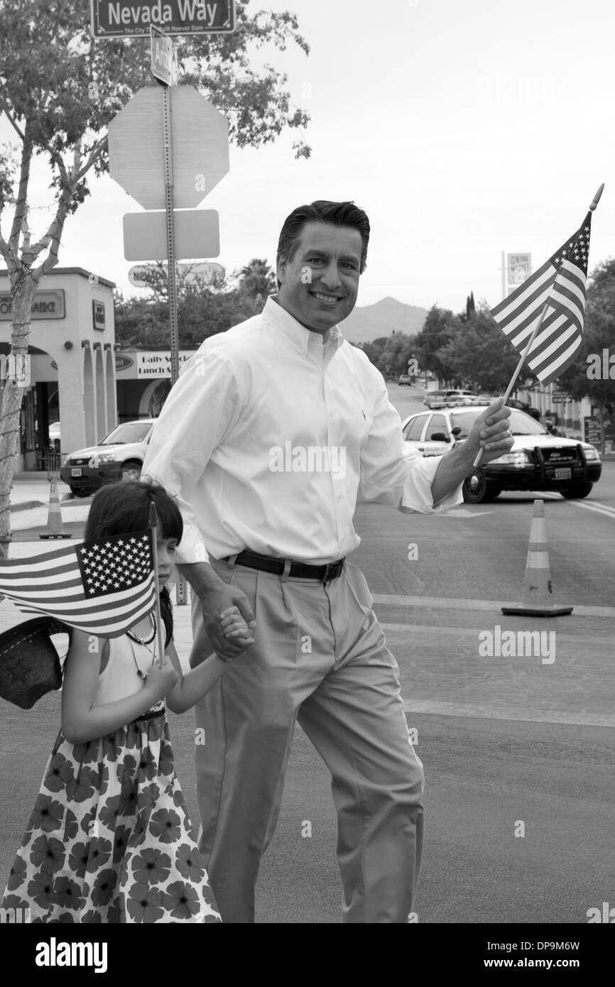 Nevada governor, Brian Sandoval, annual 4th of july parade Stock Photo