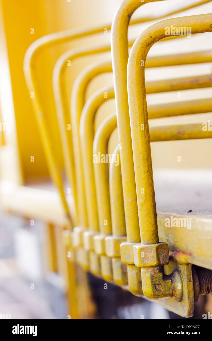 Close up shot of hydraulic pressure hoses. Stock Photo
