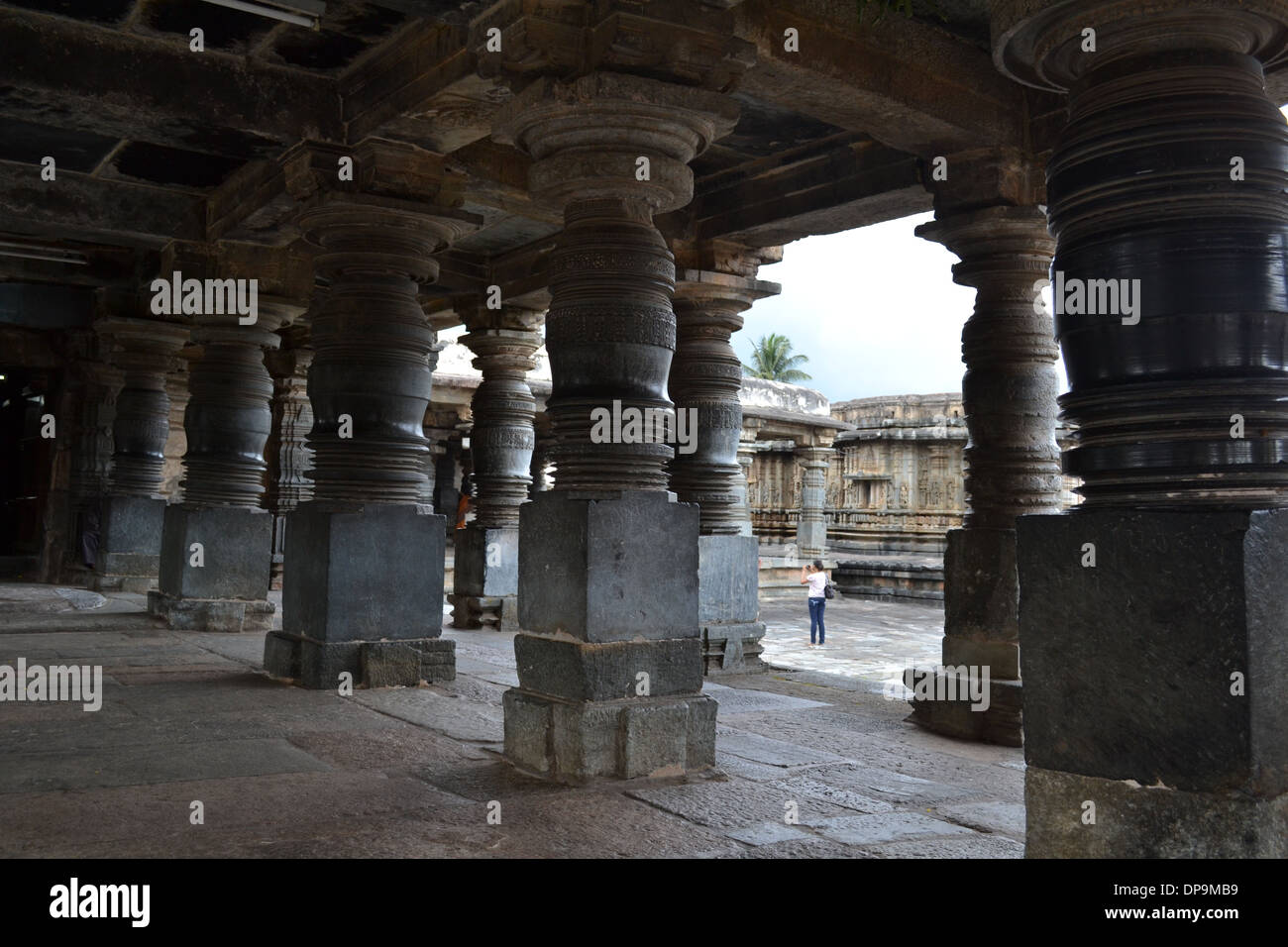 Belur Chennakesava temple Pillars and sculptures Ornate lathe turned