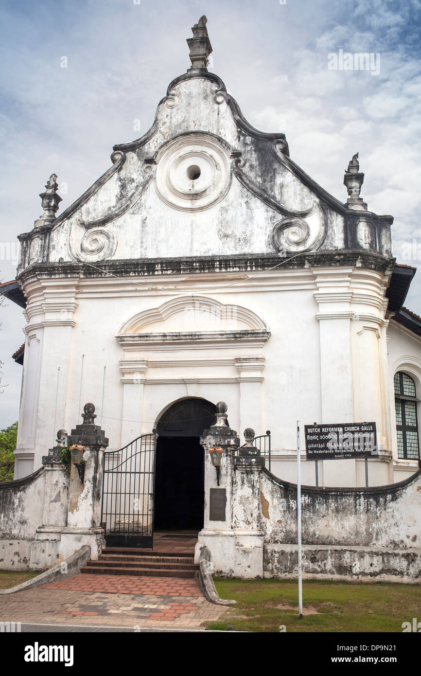 The old Dutch reformed church of 1755 in the historic city Galle in Sri Lanka Stock Photo