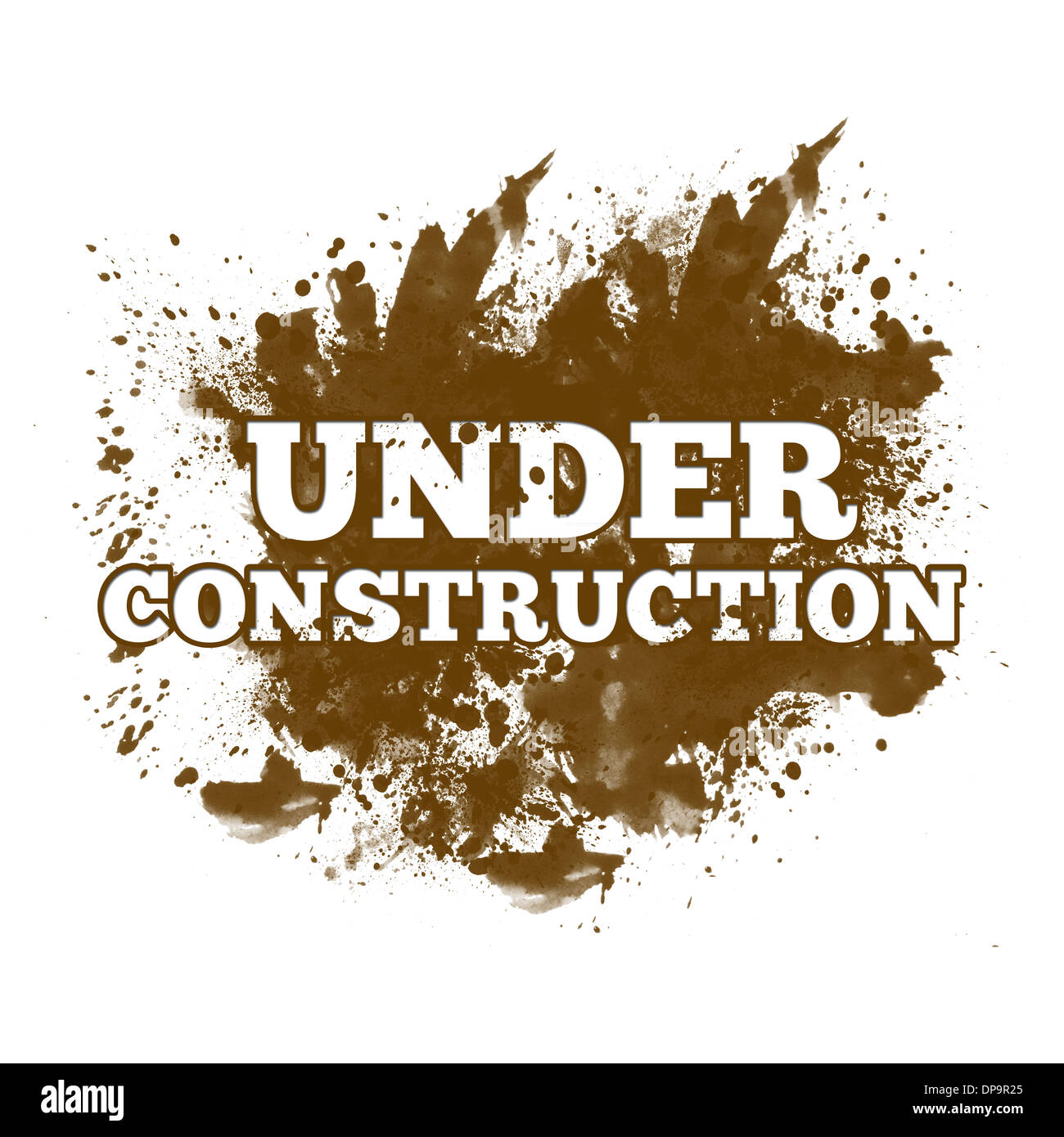 Under Construction - Messy Blot Stock Photo