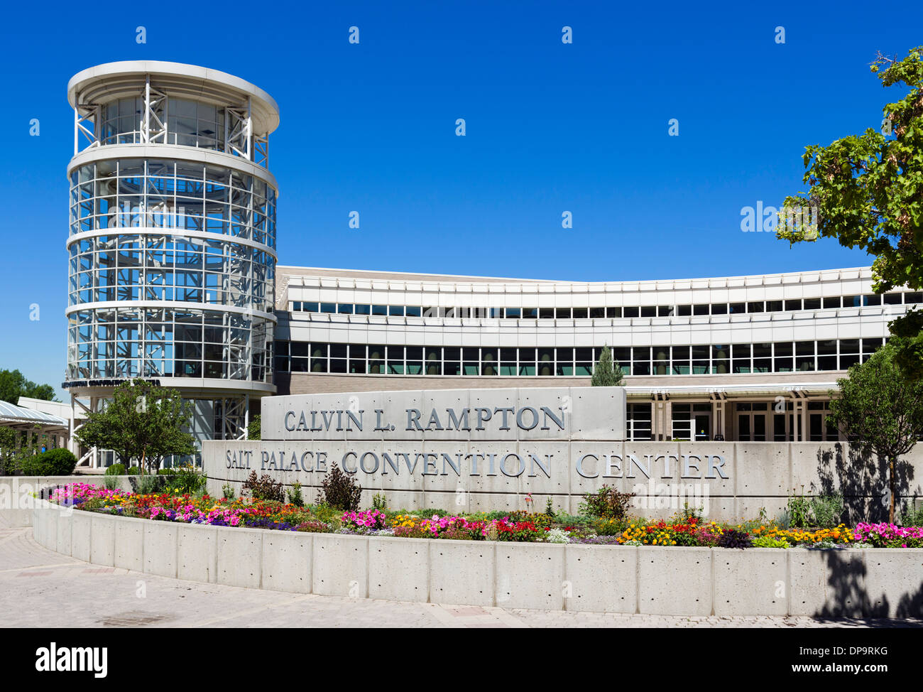 The Calvin L Rampton Salt Palace Convention Center, West Temple, Salt Lake City, Utah, USA Stock Photo