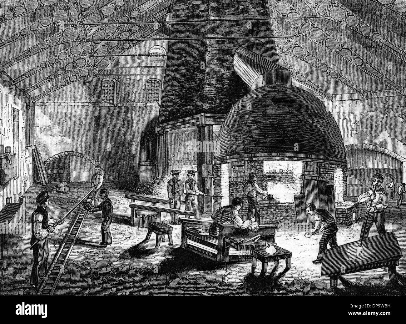 FLINT GLASS FURNACE Stock Photo Alamy