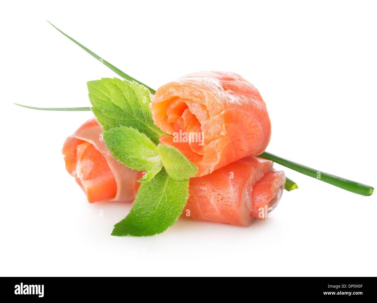 Fillet of red fish isolated on a white background Stock Photo