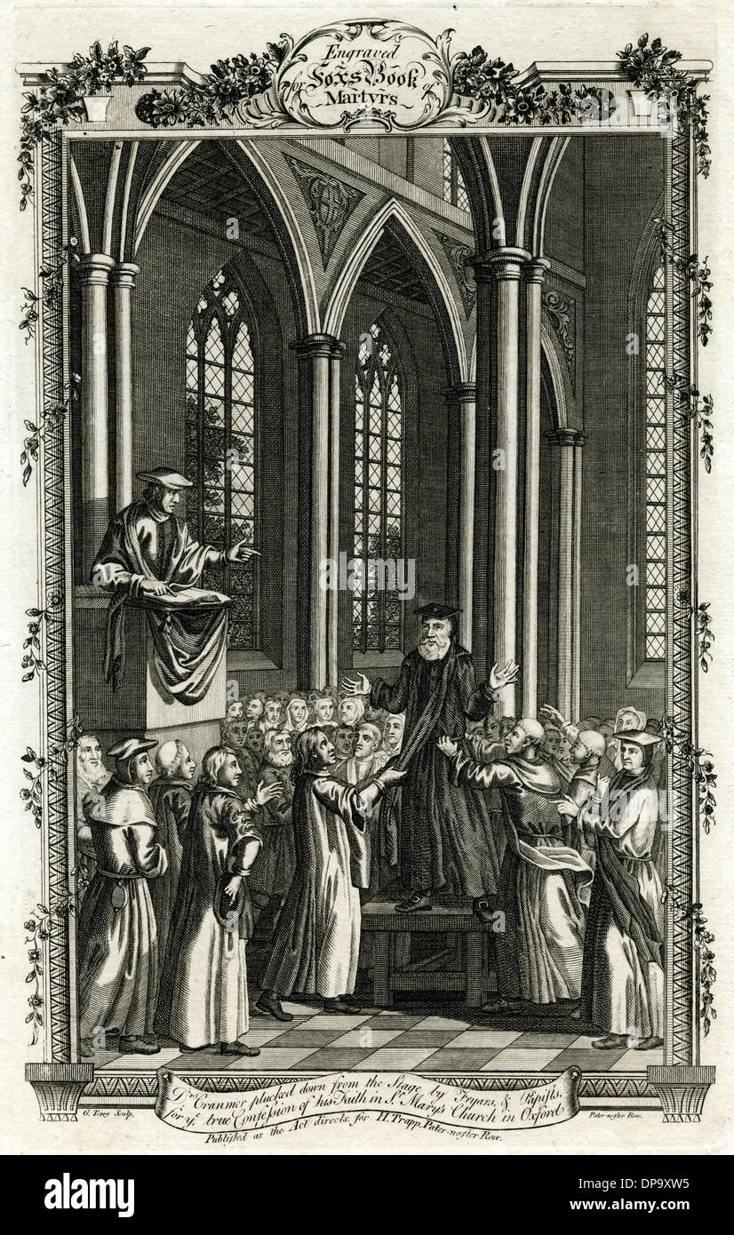 CRANMER SEIZED BY PAPIST Stock Photo - Alamy