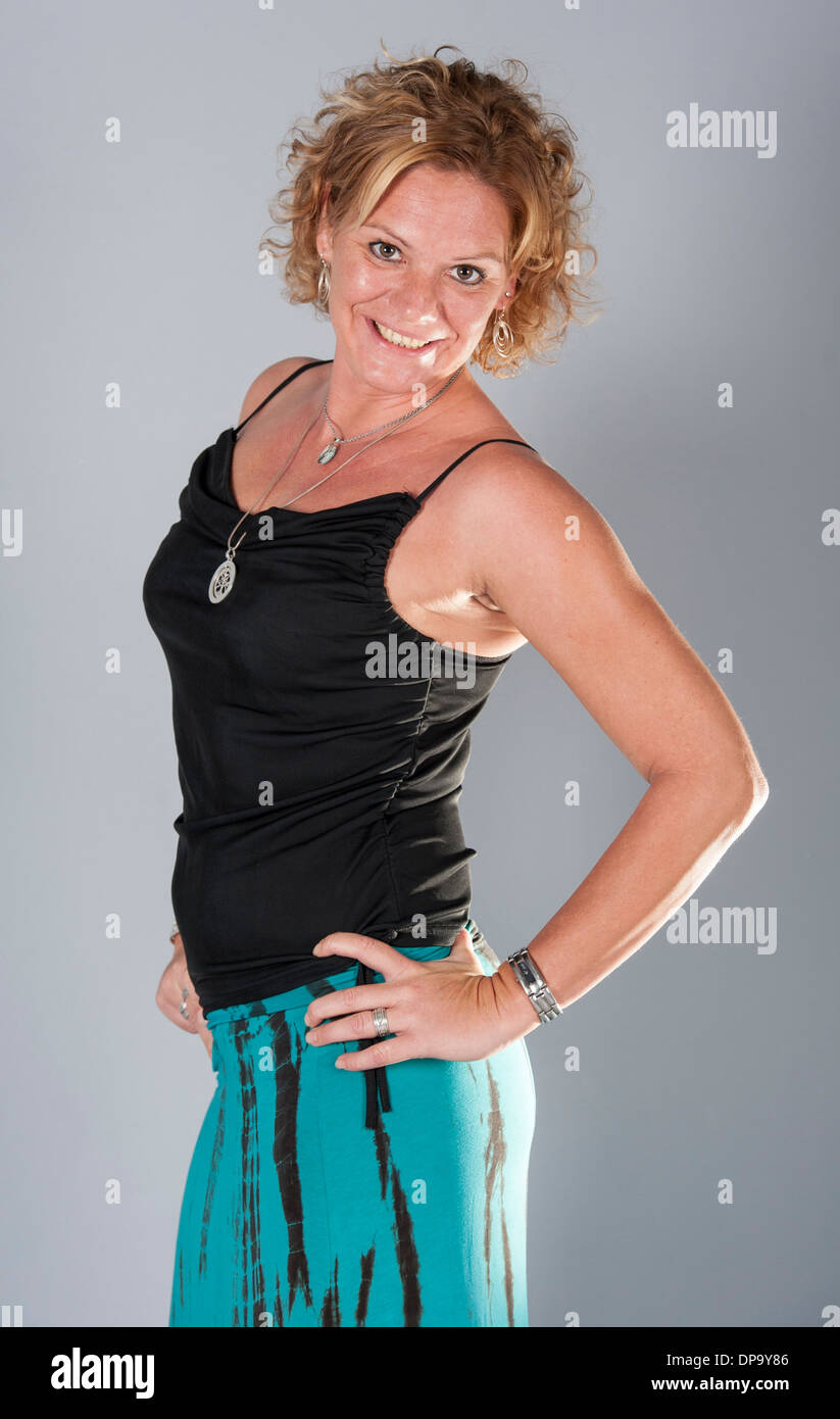Beautiful lady model posing in hi-res stock photography and images - Alamy