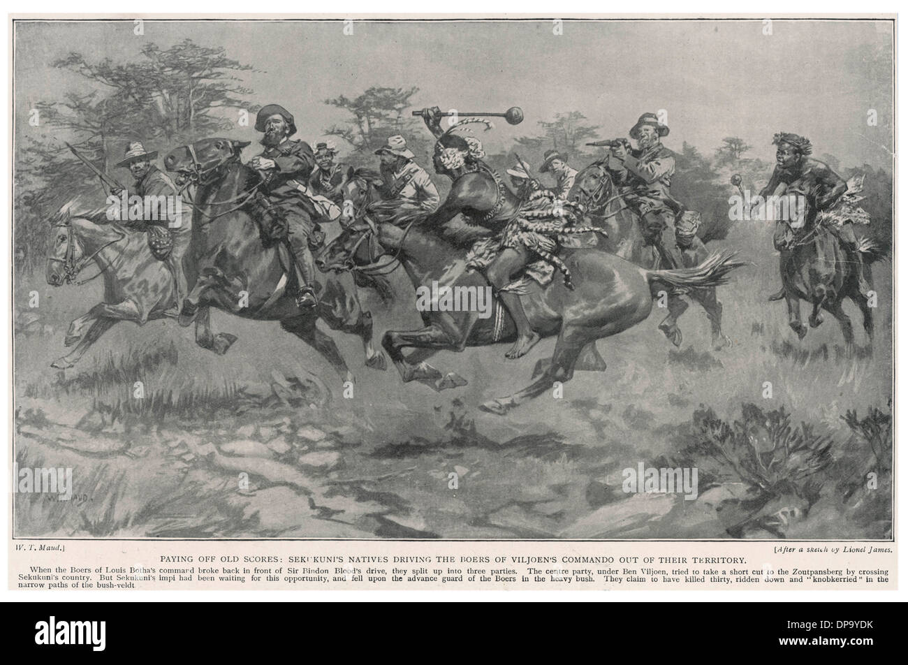 BOER WAR/ZULUS IN ACTION Stock Photo
