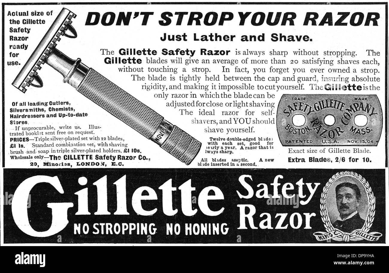 Gillette Safety Razor Stock Photo