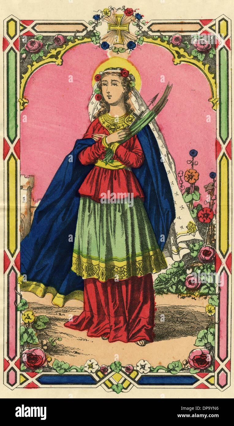 Saint Philomena, fictional Roman virgin and martyr Stock Photo