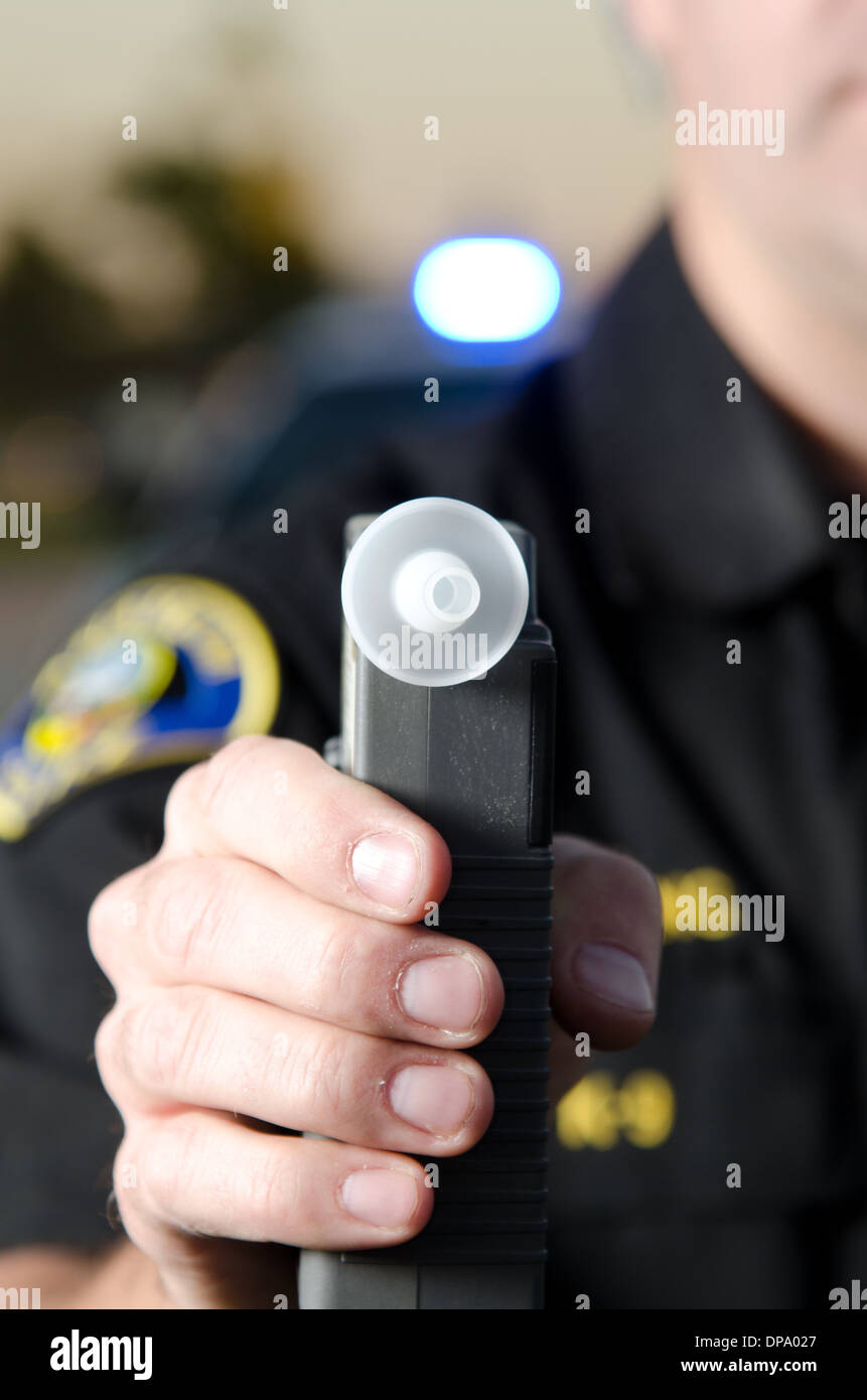 Police breathalyzer test hires stock photography and images Alamy