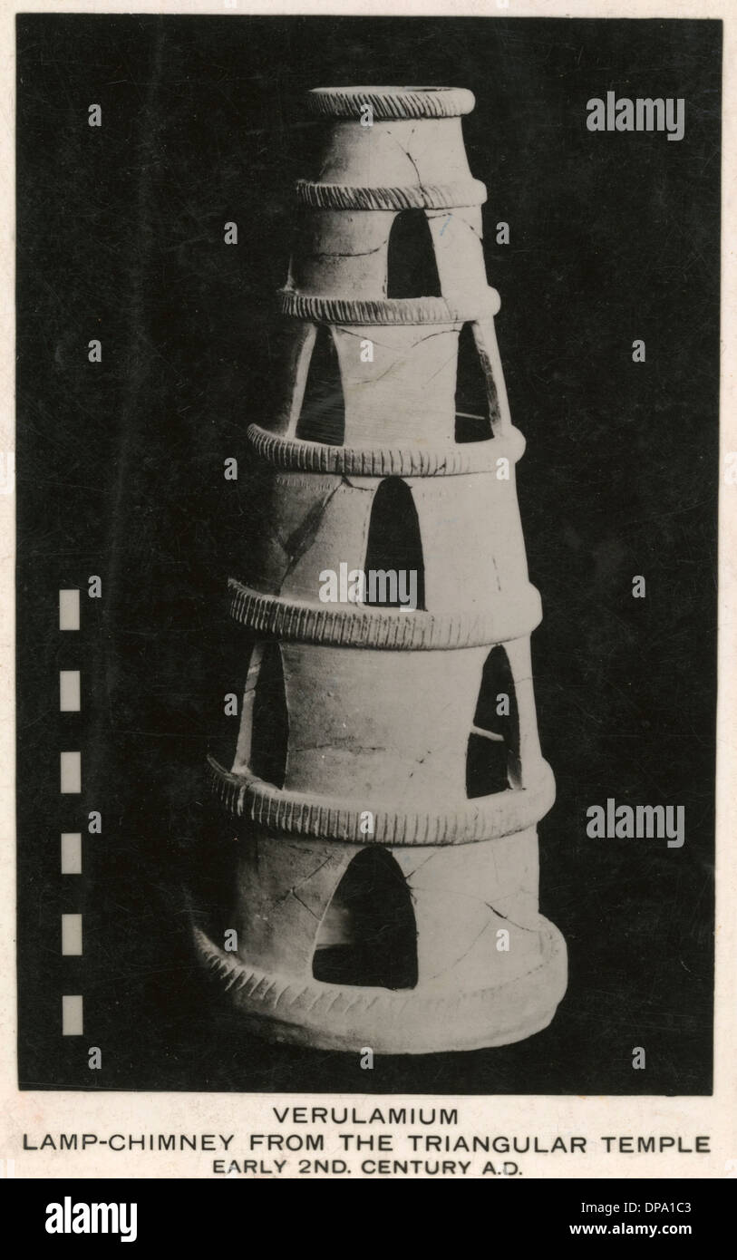 Lamp Chimney from Triangular Temple, Verulamium Stock Photo