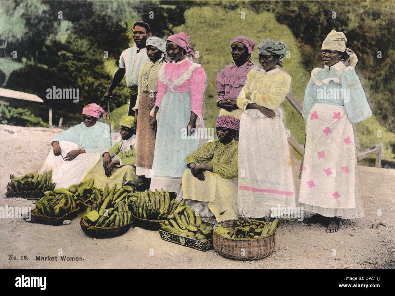 Market women and their Bananas Kingston, Jamaica Stock Photo Alamy