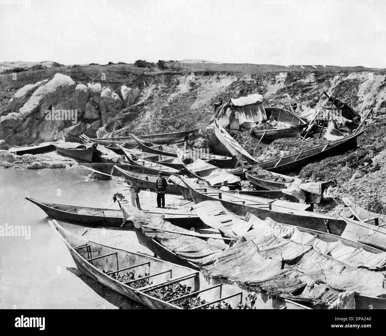 Indigenous canoes, Vancouver Island Stock Photo Alamy