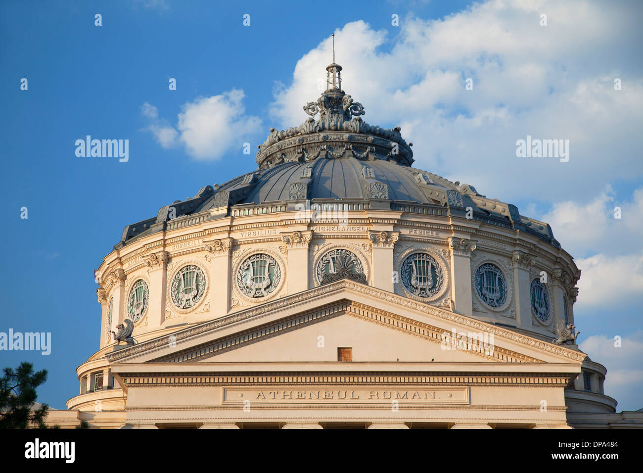 Romanian Athenaeum, Piata Revolutiei, Bucharest, Romania Stock Photo