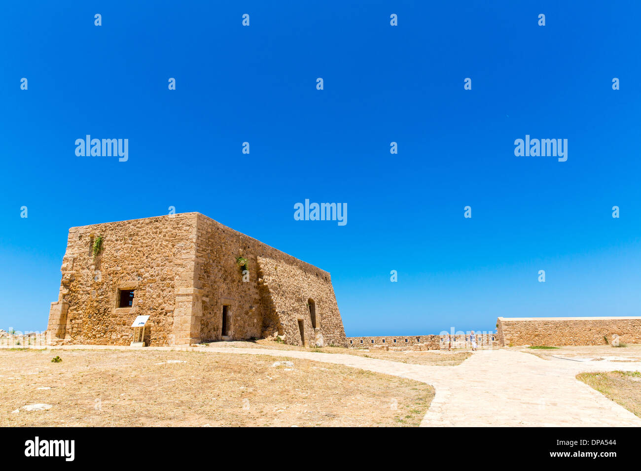 Ruins of old town in Rethymno, Crete, Greece. It largest castle in