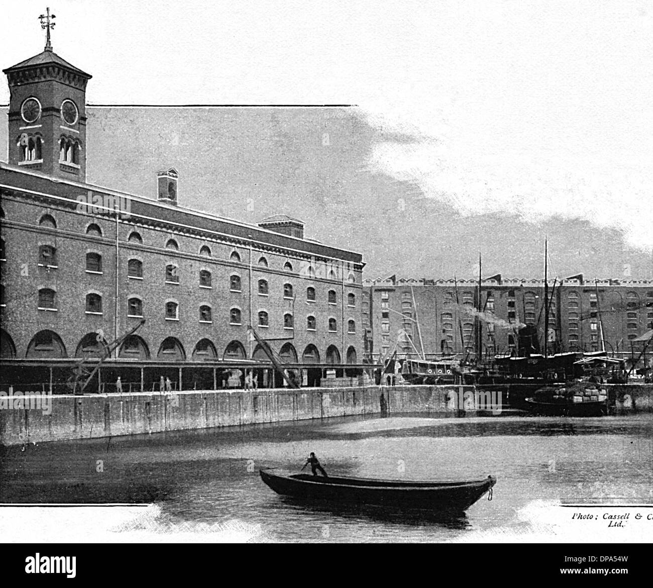 St Katharine's Dock - 1902 Stock Photo