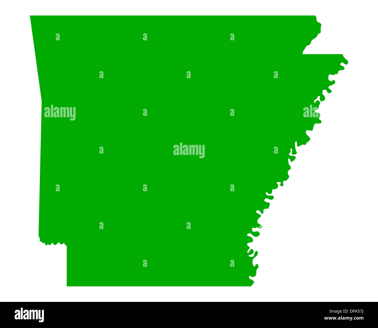 Map of Arkansas Stock Photo Alamy