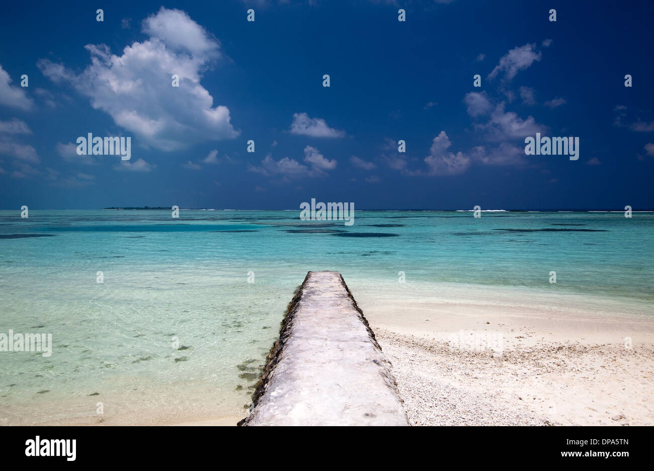 Hudhuranfushi Island, North Male Atoll, The Maldives Stock Photo