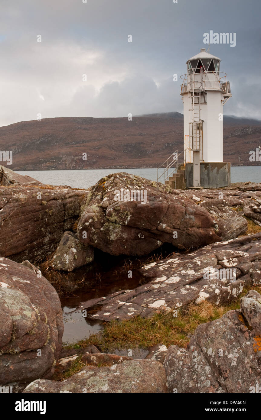 Rhue Lighthouse Stock Photo