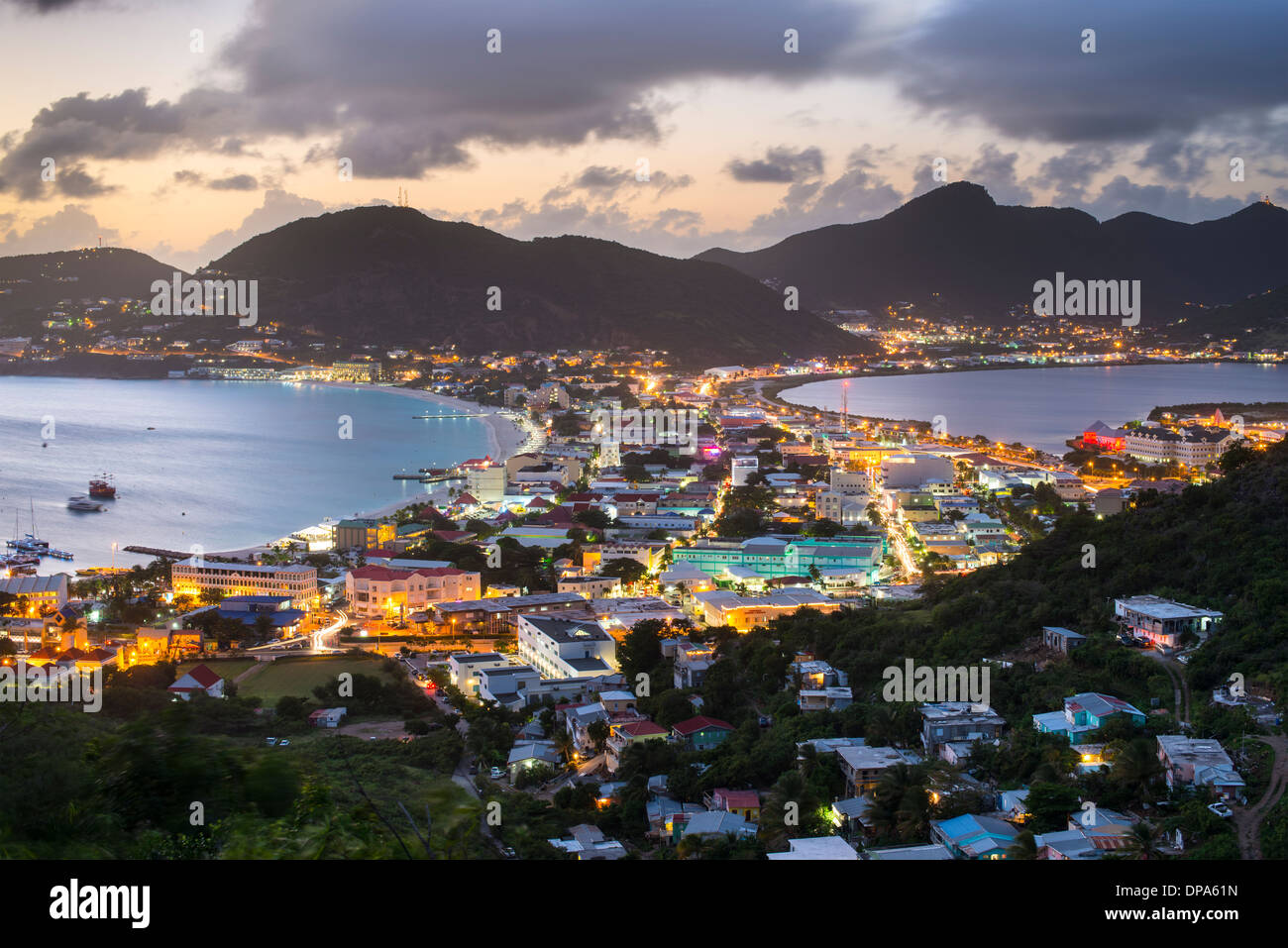 Philipsburg, Sint Maarten in the Caribbean. Stock Photo