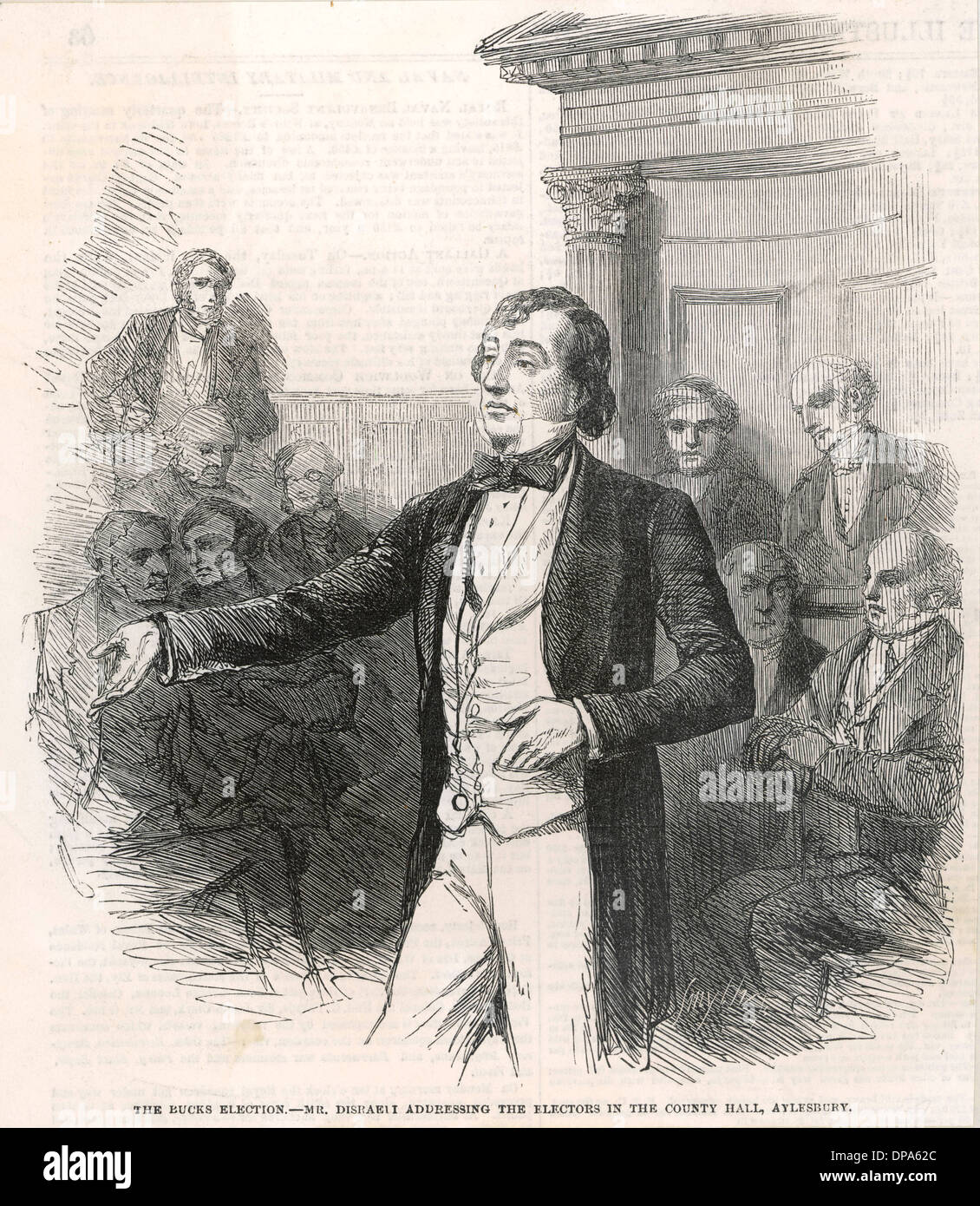 BENJAMIN DISRAELI/1852 Stock Photo