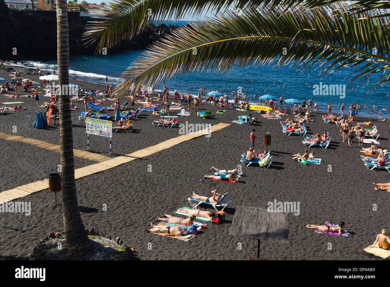 Tenerife Canary Islands Playa De La Arena The Black Lava Sand