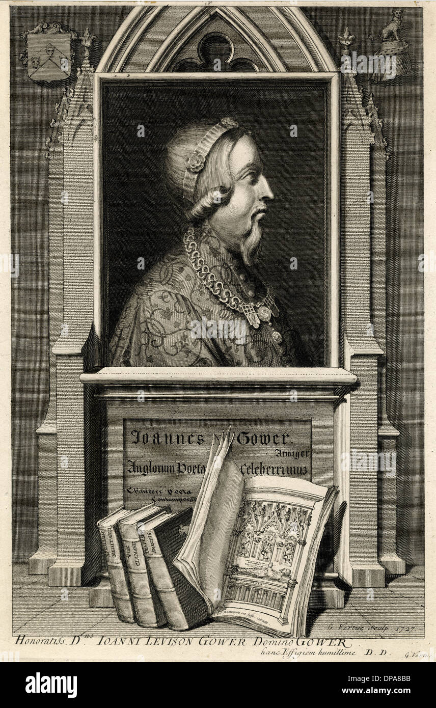 John Gower, English poet Stock Photo Alamy