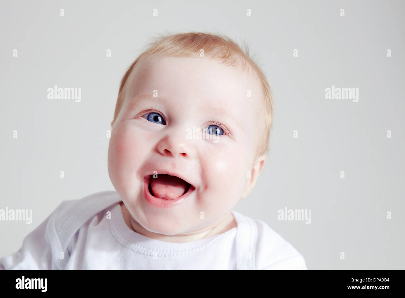 Baby girl laughing Stock Photo Alamy