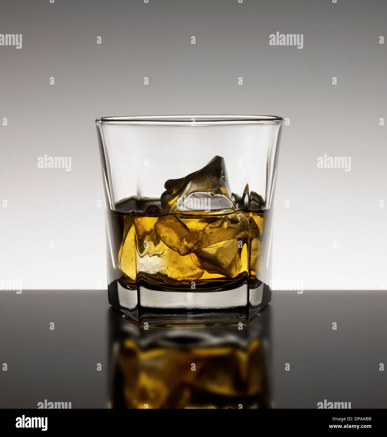 Whisky with ice Stock Photo Alamy