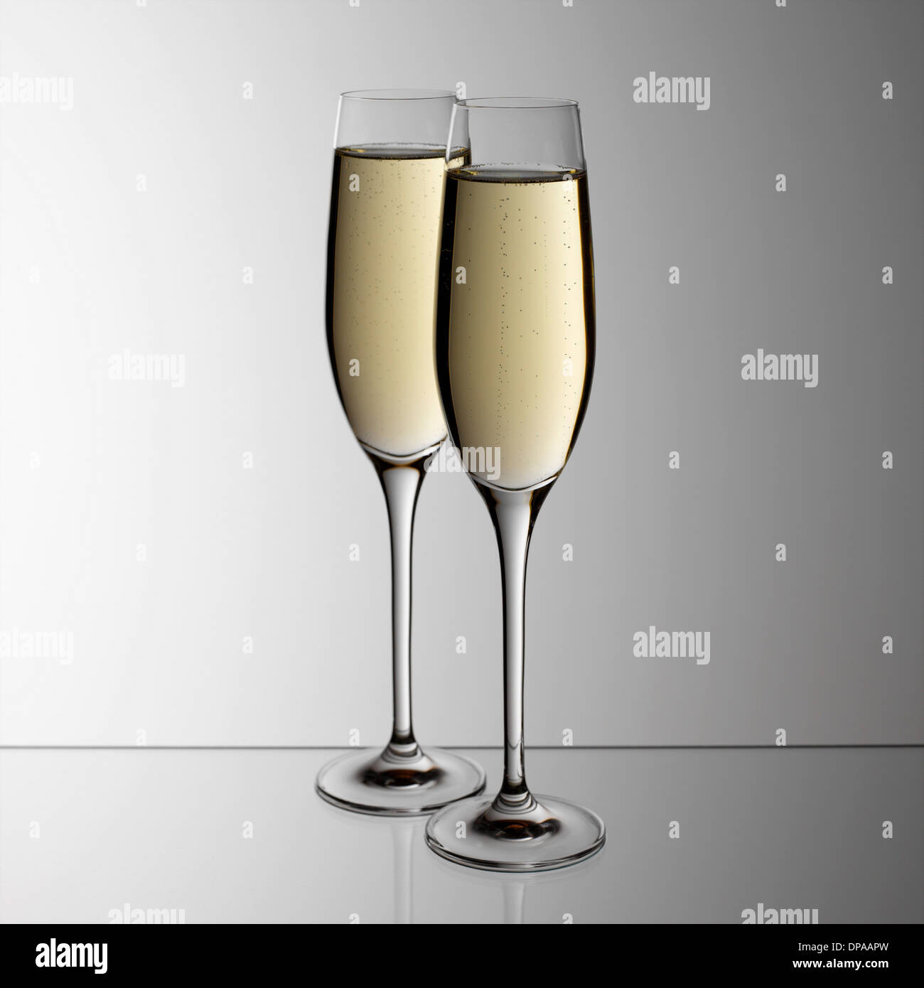 Two glasses of Champagne Stock Photo