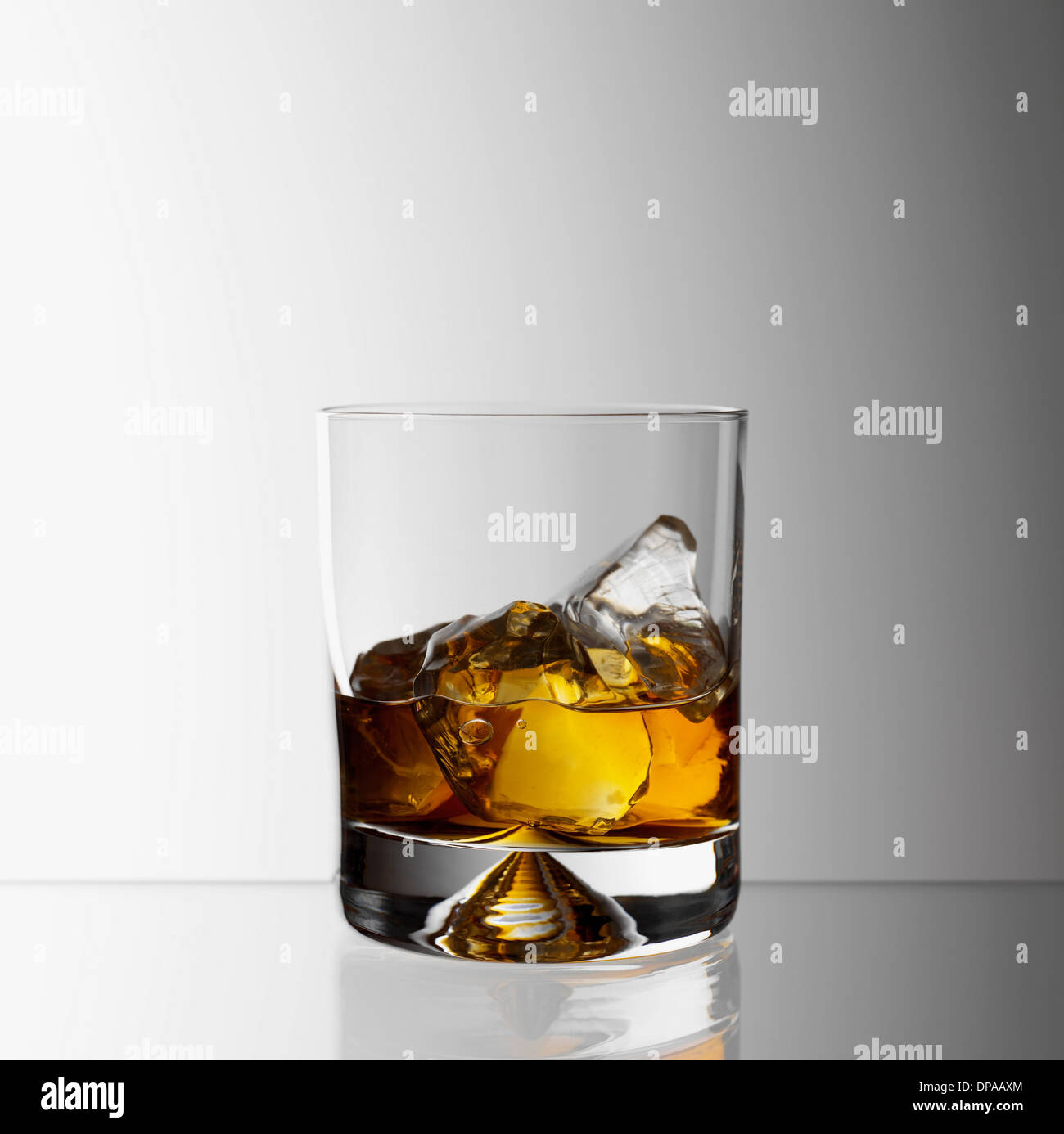 Whiskey on the rocks Stock Photo Alamy