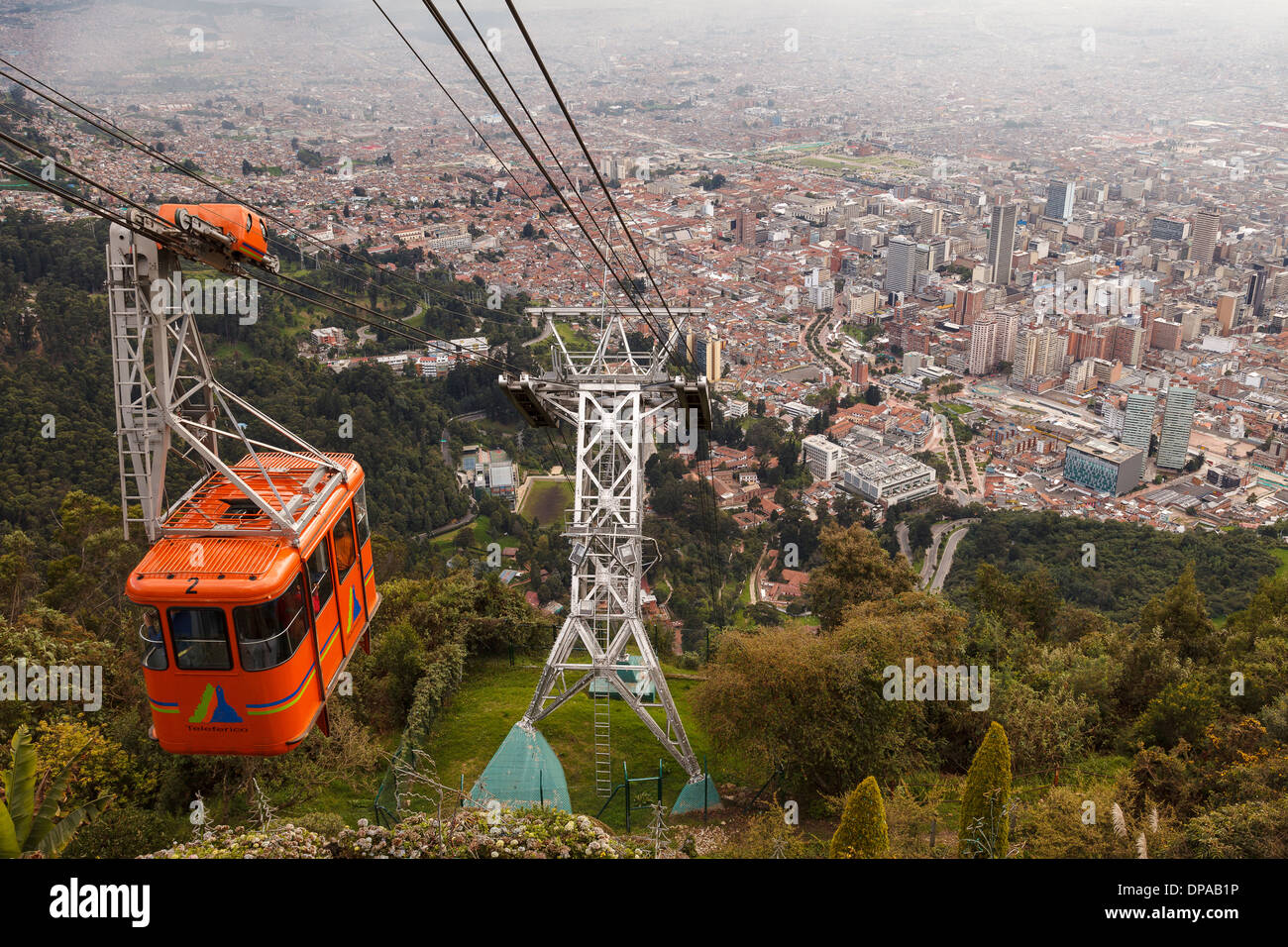 Cable Railway, Monserrate, Bogotá, Colombia, America Stock Photo