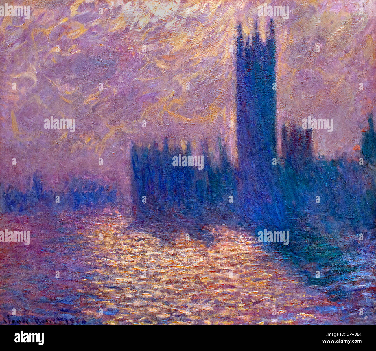 The Parliament of London 1904 Claude Monet 1840 – 1926 France French Stock Photo