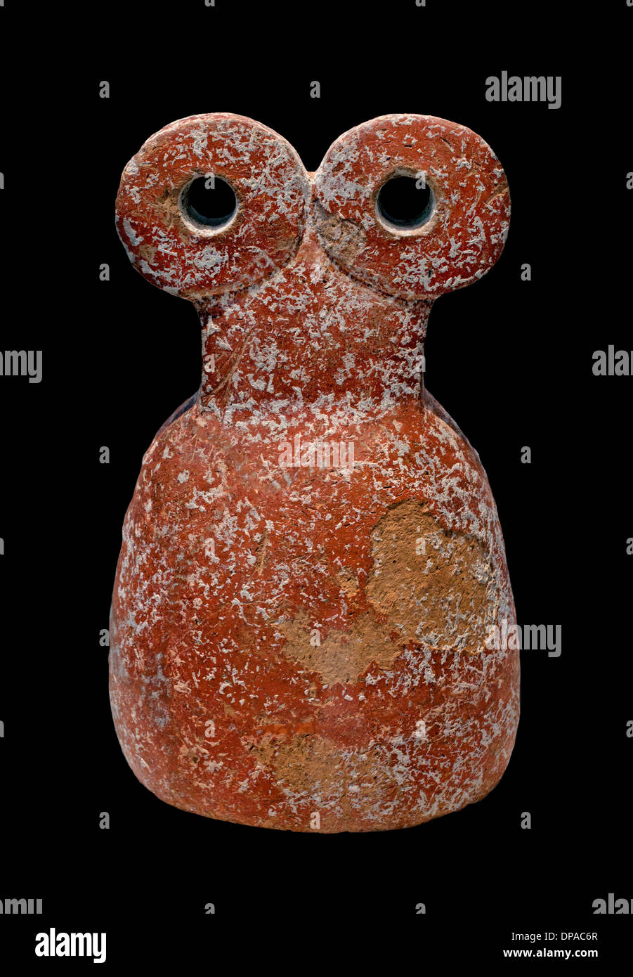 Idol of the eyes - civilization Halaf  Syria 3300-3000 BC terracotta Stock Photo