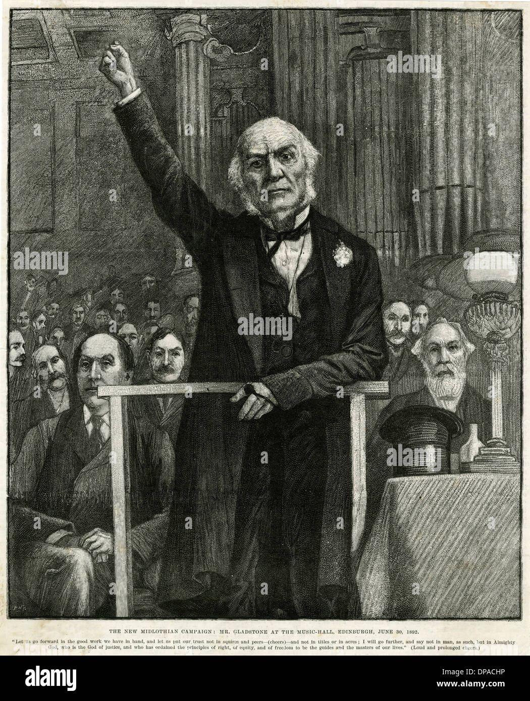 William Ewart Gladstone Speech 1892 Stock Photo