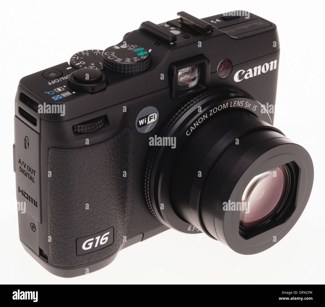 Digital photography equipment - Canon G16 compact camera with WiFi function Stock Photo
