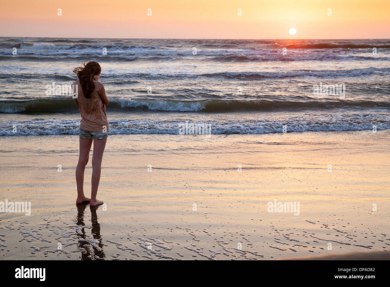 Full length standing girl hi-res stock photography and images - Alamy