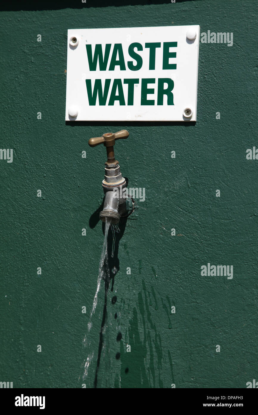 Campsite waste water tap Stock Photo Alamy
