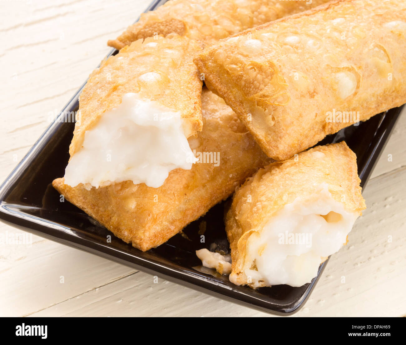 Common Hawaiian food, pastries with creamy haupia (coconut) filling