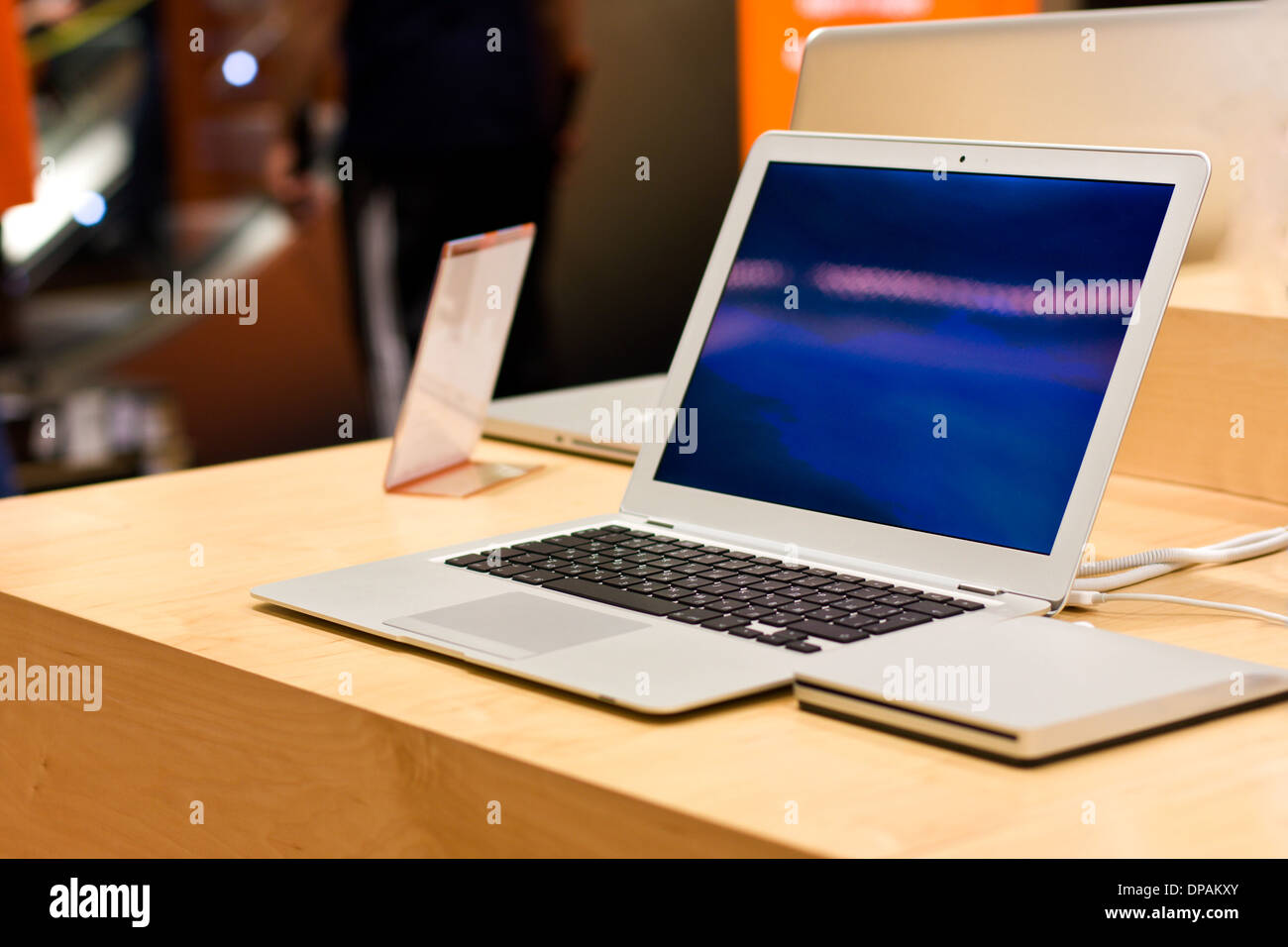 Laptop slim mobile computer Stock Photo - Alamy