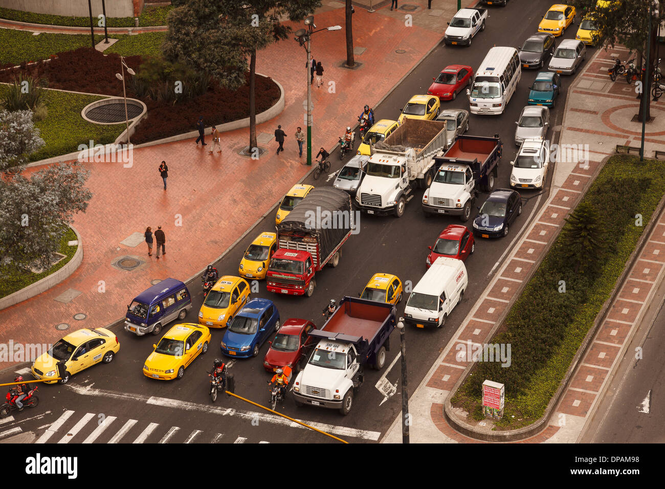 Street, cars and buildings, Bogota, Colombia, America Stock Photo Alamy