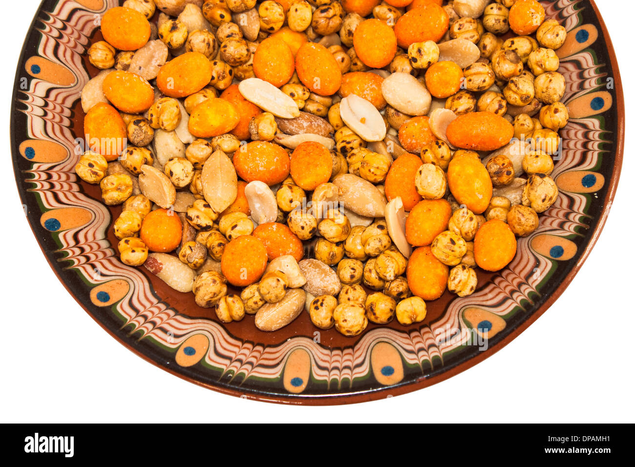 Nuts mix isolated with clipping path Stock Photo
