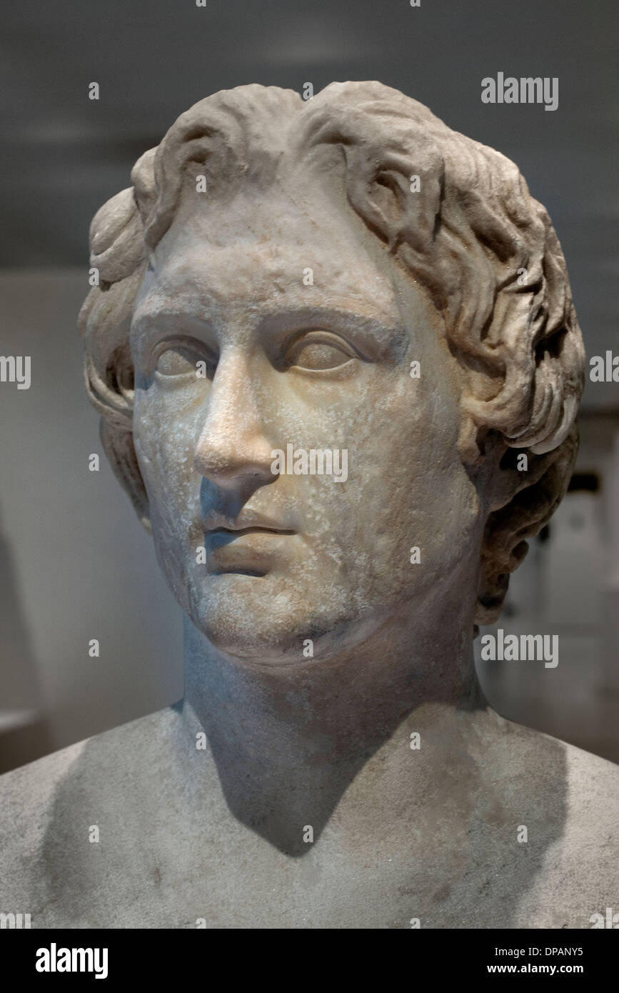 Alexander King of Macedonia 336353 BC Roman copy bronze Lysippos Sicyon Peloponnese Greece 300