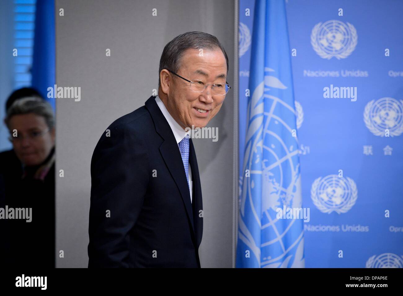 New York, USA. 10th Jan, 2014. United Nations Secretary-General Ban Ki ...
