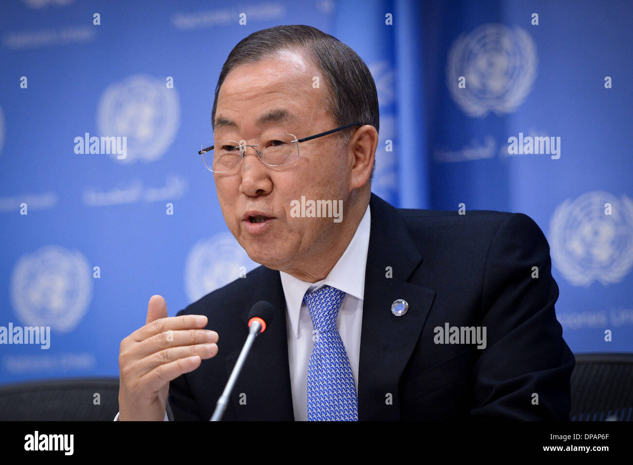 New York, USA. 10th Jan, 2014. United Nations Secretary-General Ban Ki ...