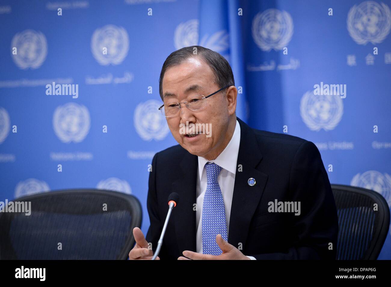 New York, USA. 10th Jan, 2014. United Nations Secretary-General Ban Ki ...