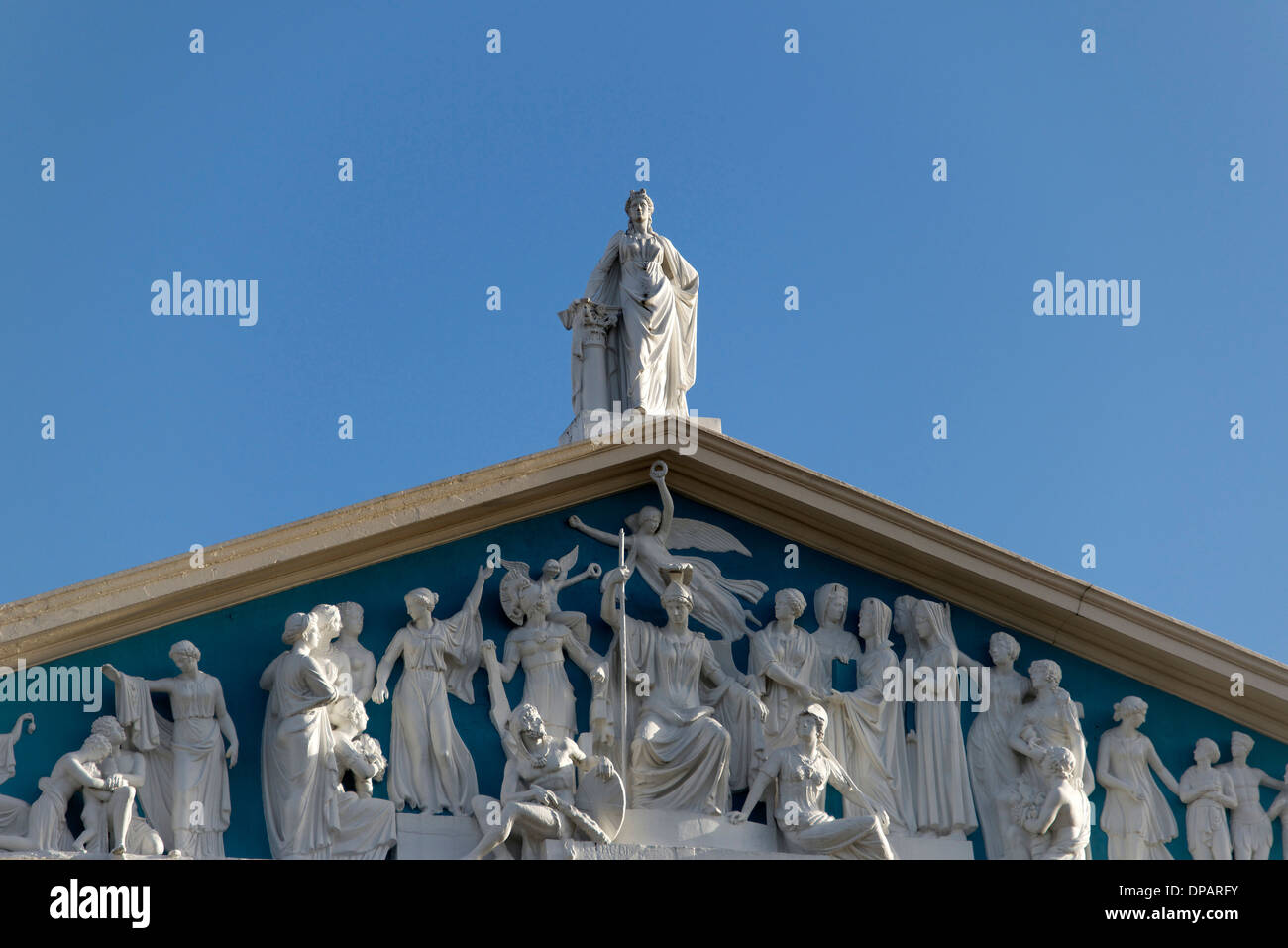 Greek statues Cumberland Terrace Regents Park London England Stock