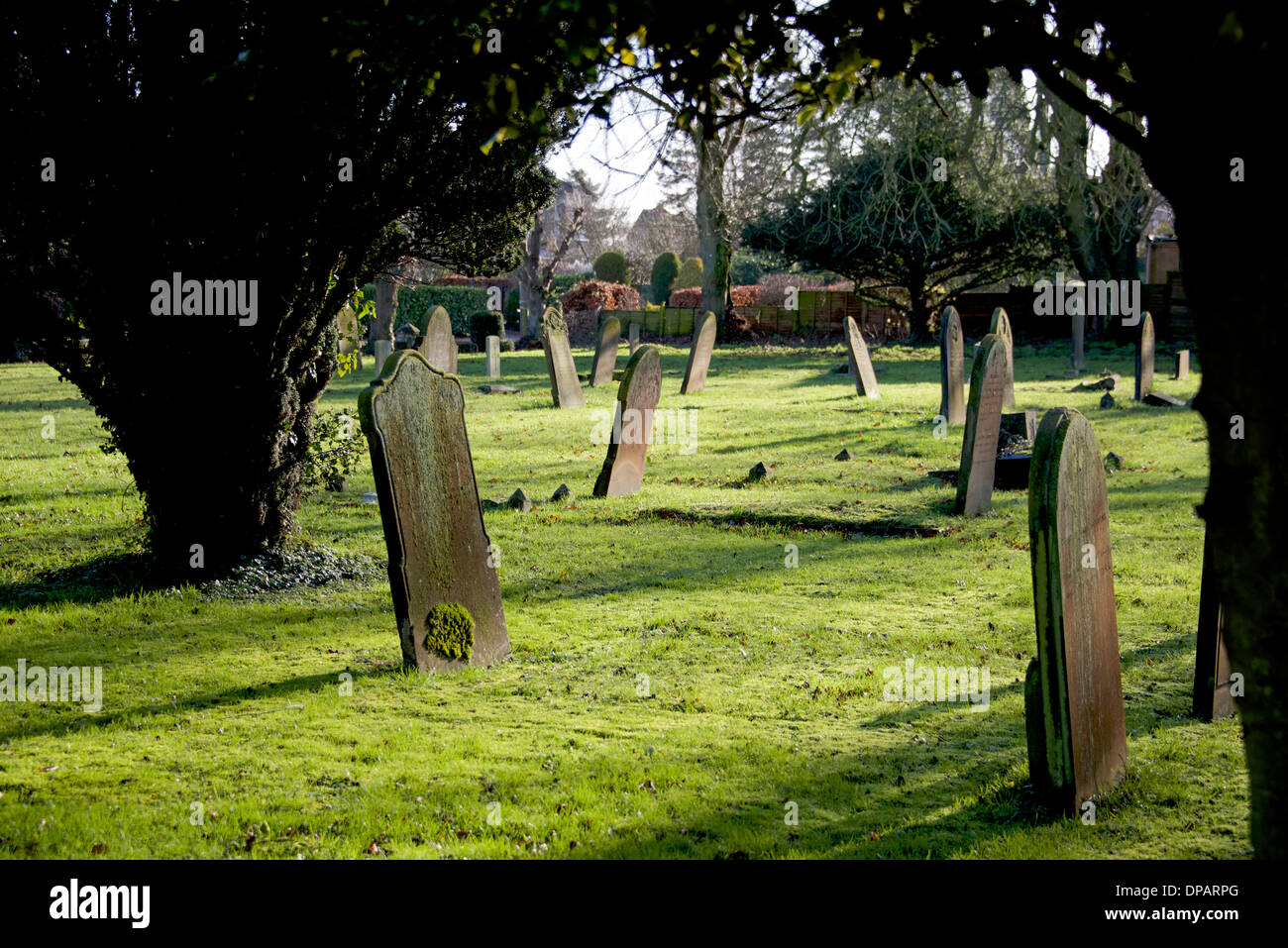 Gravestones Diss cemetery Norfolk England UK Stock Photo
