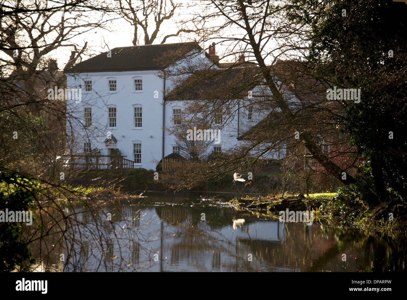 Mill House River Yare Cringleford Norwich Norfolk England UK Stock
