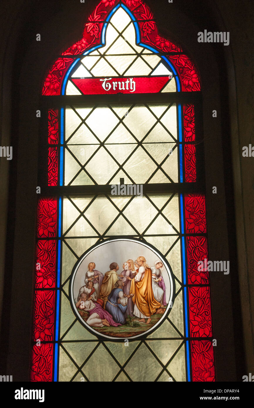 Christian church window Stock Photo